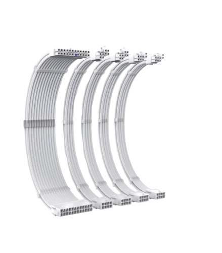 Pre-Sleeved cables set, full white |24p, 8pin, 8pin, 6+2pin, 6+2pin|