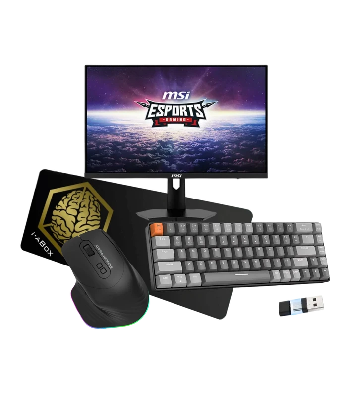 Gaming Gear Combo 1 Wireless (24" FHD Gaming Monitor, K68 keyboard, Powertech PT-1253, XXL Mousepad)