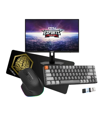 Gaming Gear Combo 1 Wireless (24" FHD Gaming Monitor, K68 keyboard, Powertech PT-1253, XXL Mousepad)