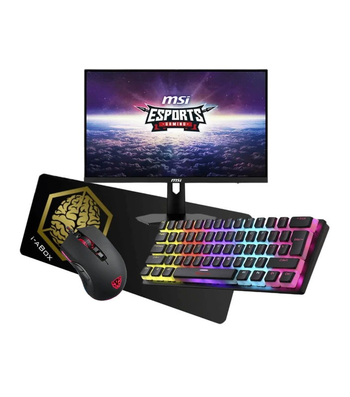 Gaming Gear Combo 1 (24" FHD Gaming Monitor, XtrikeMe Gk985p, Motospeed V70, XXL Mousepad)