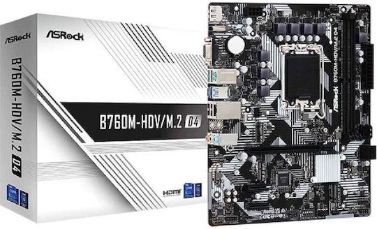 ASRock B760M-HDV/M.2 D4 Motherboard