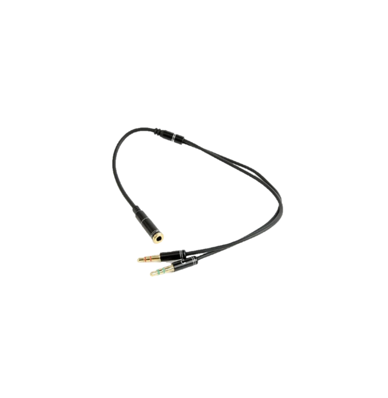 Μετατροπέας 3.5mm male σε 2xfemale(Audio-Mic)